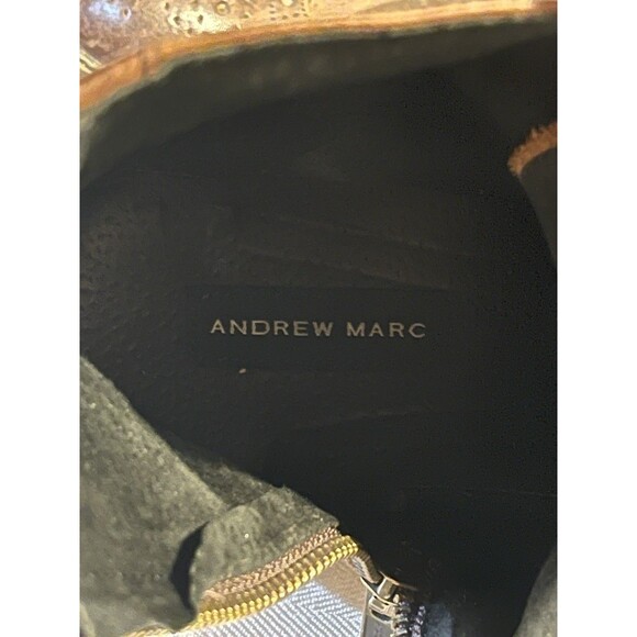 Andrew Marc Wingtip‎ Brown Leather Lace Up Ankle Boots w/ Zipper Men 9.5 C99-112 - Picture 15 of 16